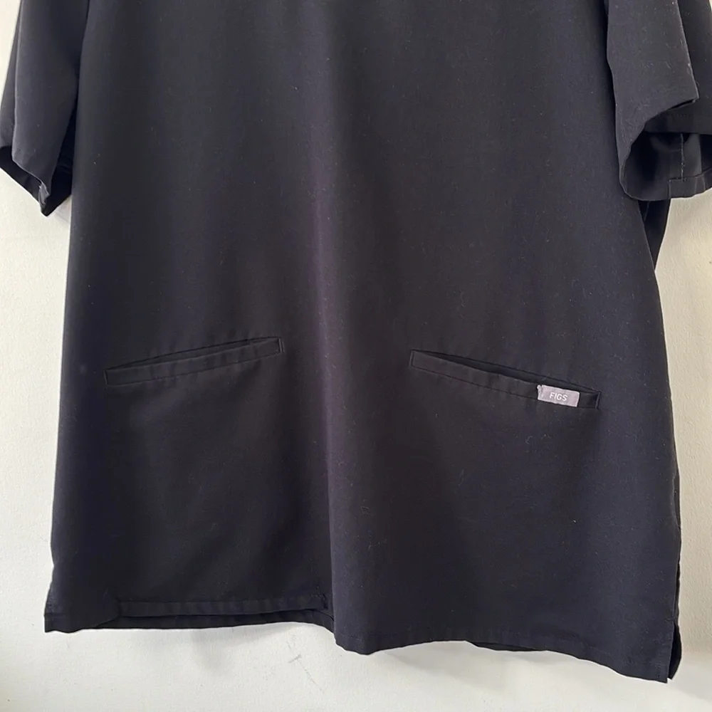FIGS Casma Three-Pocket Scrub Top Black Size XXL - Picture 4 of 9